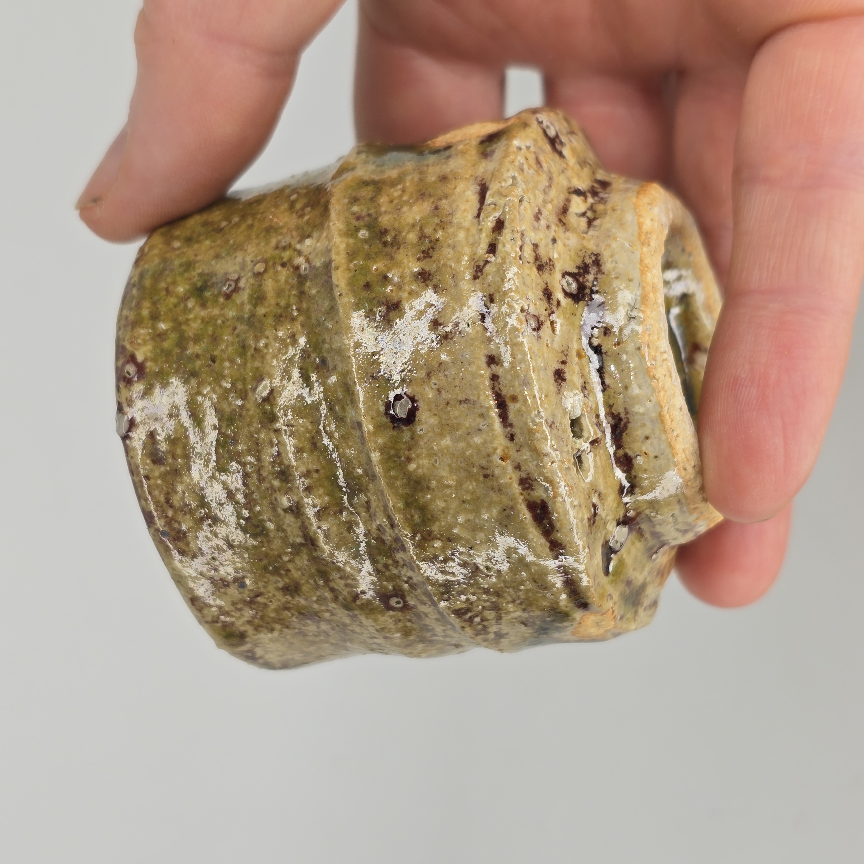 Soda fired yunomi made with shigaraki clay